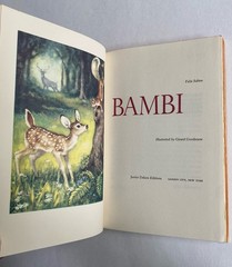 Bambi by Felix Salten (1956) HC/DJ Girard Goodenow Junior Deluxe Edition