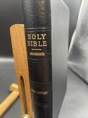 Vtg French Morocco Leather bound King James HOLY BIBLE Concordance Red Letter