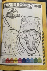 Jurassic World Three Books in One NEW Coloring Color & Trace Color by Number