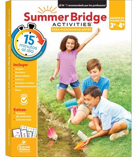 Summer Bridge Activities Spanish 3rd to 4th Grade Workbook, Activity Book With M