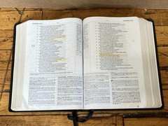 ESV Study Bible Crossway Black Genuine Leather Christian Bible