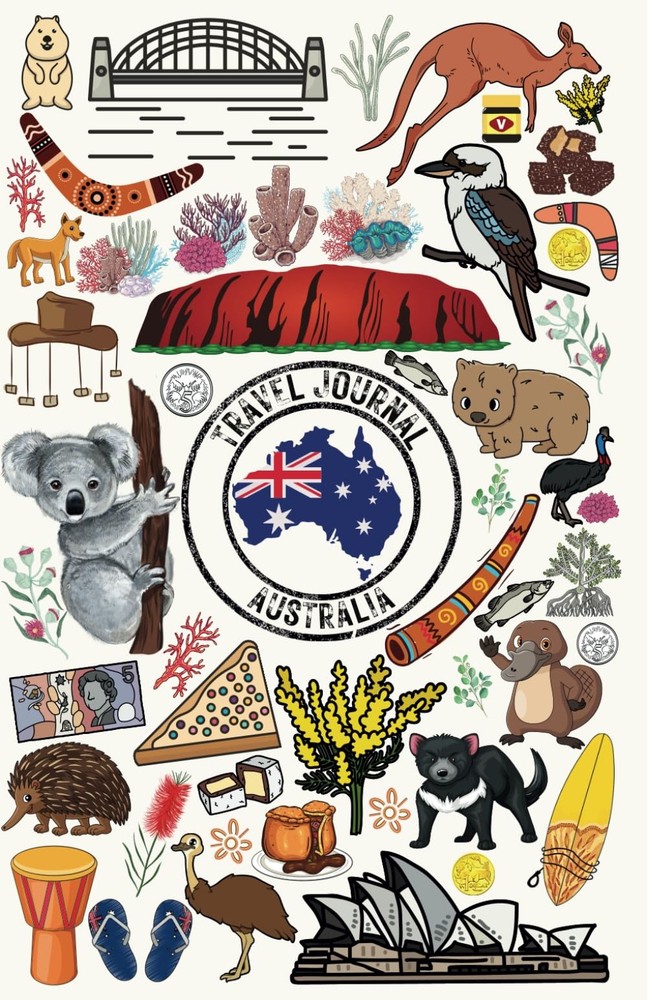 Travel Journal Australia | 5.5 x 8.5 Inches | 100 pages