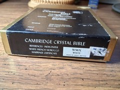 Cambridge Crystal Bible KJV White French Morocco Leather Vintage In Box UNUSED