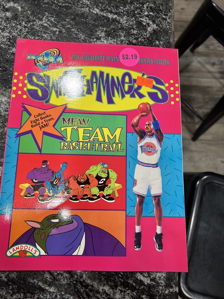 SPACE JAM SWACKHAMMER’S MEAN TEAM BASKETBALL PAINT & MARKER BOOK LANDOLL’S 1996
