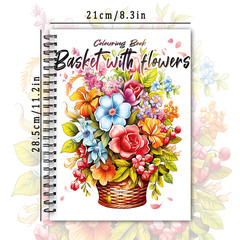 Spiral Coloring book -30 Sheets adult coloring book, 11.3 x 8.3 inches, 100g thi