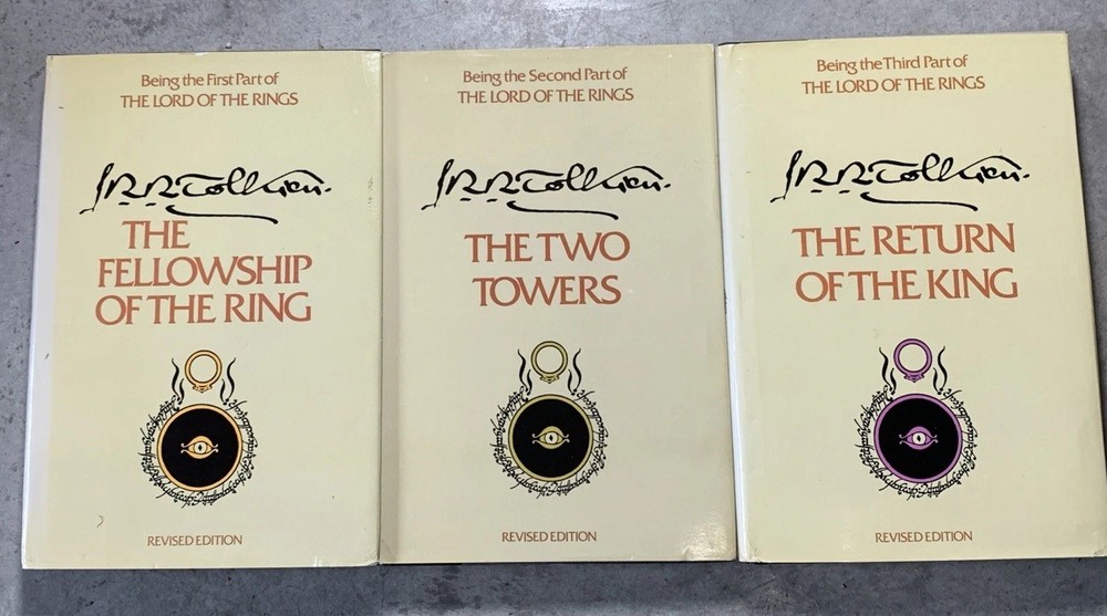 J.R.R. Tolkien Lord of the Rings Trilogy 3 Vol Book Club Edition Houghton