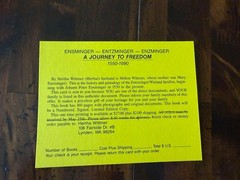 A Journey to Freedom Ensminger Entzminger Enzminger 1990 Paperback 1st Ed 66/300