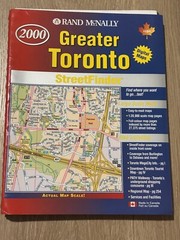 2000 Rand McNally Greater Toronto Streetfinder Atlas Guide Ontario Canada