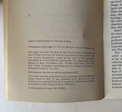 Roger Bastide African Civilisations in the New World 1972 Anthropology Book
