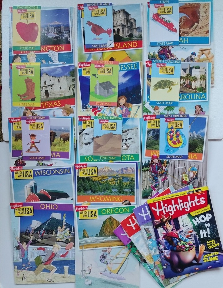 Lot of 13 Highlight’s WHICH WAY USA? MOST INCLUDES MAPS + 8 OTHER HIGHLIGHTS