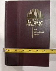 NIV Rainbow Study Bible 1996 Hardcover 1,584 Pgs 1984 Text Bold Line CLEAN