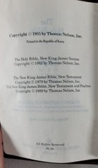 Holy Bible New King James Version Compact Bonded Leather Acceptable Condition