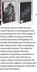 THE FAMILY ALBUM OF WILD AFRICA By Laurent Baheux – Hardcover teNeues DAMAGED