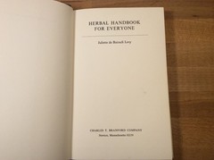 Herbal Handbook For Everyone, Juliette de Bairacli Levy, 1967 Hardcover