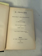 IL PRINCIPE Niccolo Machiavelli HC 1891 Oxford Clarendon Press VG