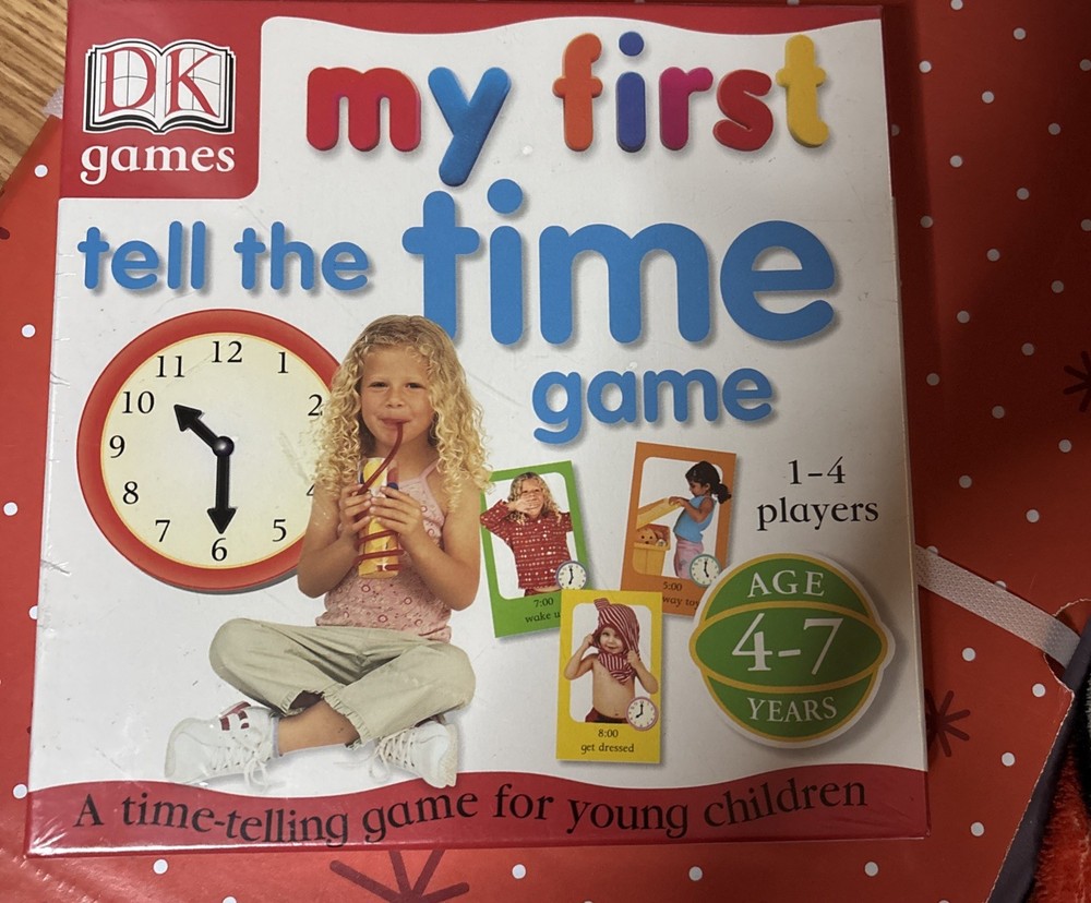 DK Games My First Tell The Time Game 2003 NEW SEALED Ages 4-7 Educational Clock