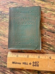 1921 Small Book Bab Ballads W.S. Gilbert Classic Literature NY Little Leather