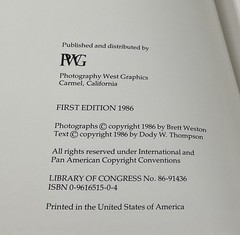 Vintage Brett Weston A Personal Selection First Edition Hardcover 1986