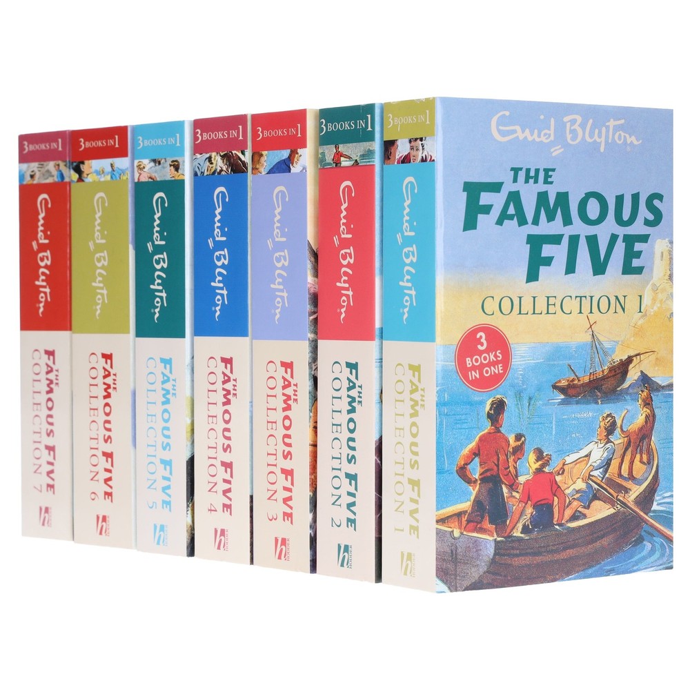Famous Five 21 Stories (3 Books In 1) 7 Books Set – Ages 9-11 – Paperback