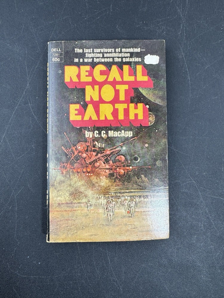Recall Not Earth by C C MacApp 1970 Dell Science Fiction Paperback Book
