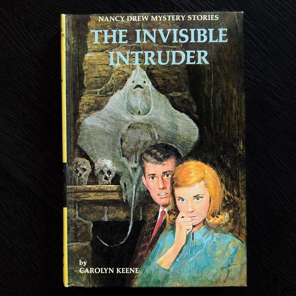 46 The Invisible Intruder Nancy Drew Mystery Books -1969 (white-endpages)