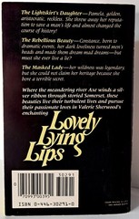 Lovely Lying Lips by Valerie Sherwood ~ Warner Books 1st Ed 1983