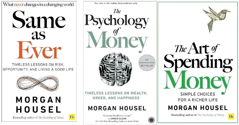 Morgan Housel 3 Books Set Psychology of Money, Same as Ever, Art of Spending – B