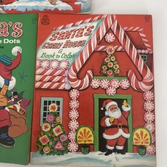 Lot of 3 Vintage Santa Christmas Coloring Books – Rand McNally – Unused