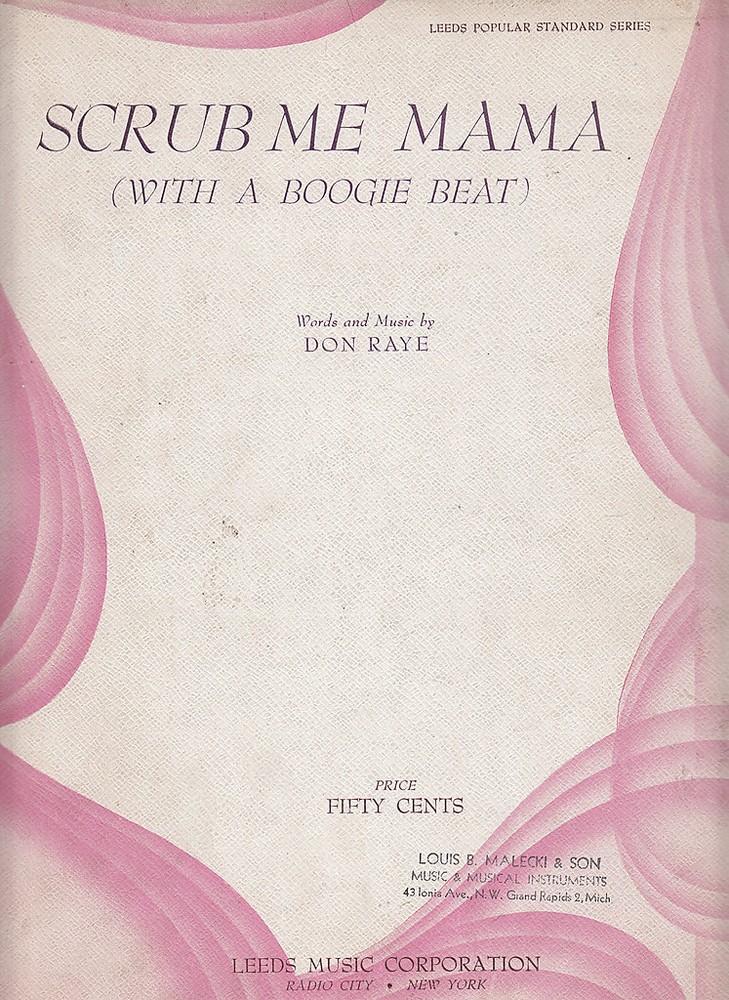 Scrub Me Mama-1940-Don Raye-6 Pages-Sheet Music
