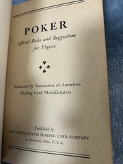 1941 Poker the Nation’s most fascinating card game official rules and suggestion