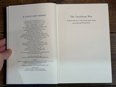 Signed The Two-Ocean War by Samuel Eliot Morison US Navy WWII Hardcover 1963 VTG