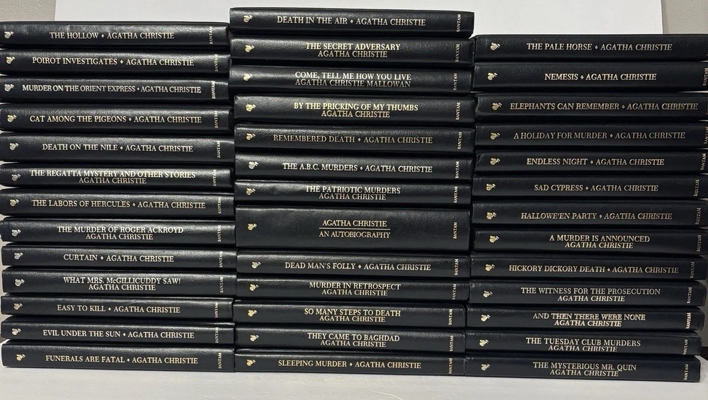 Agatha Christie Mystery Collection – Lot of 39 Books – Bantam Leatherette HC Set
