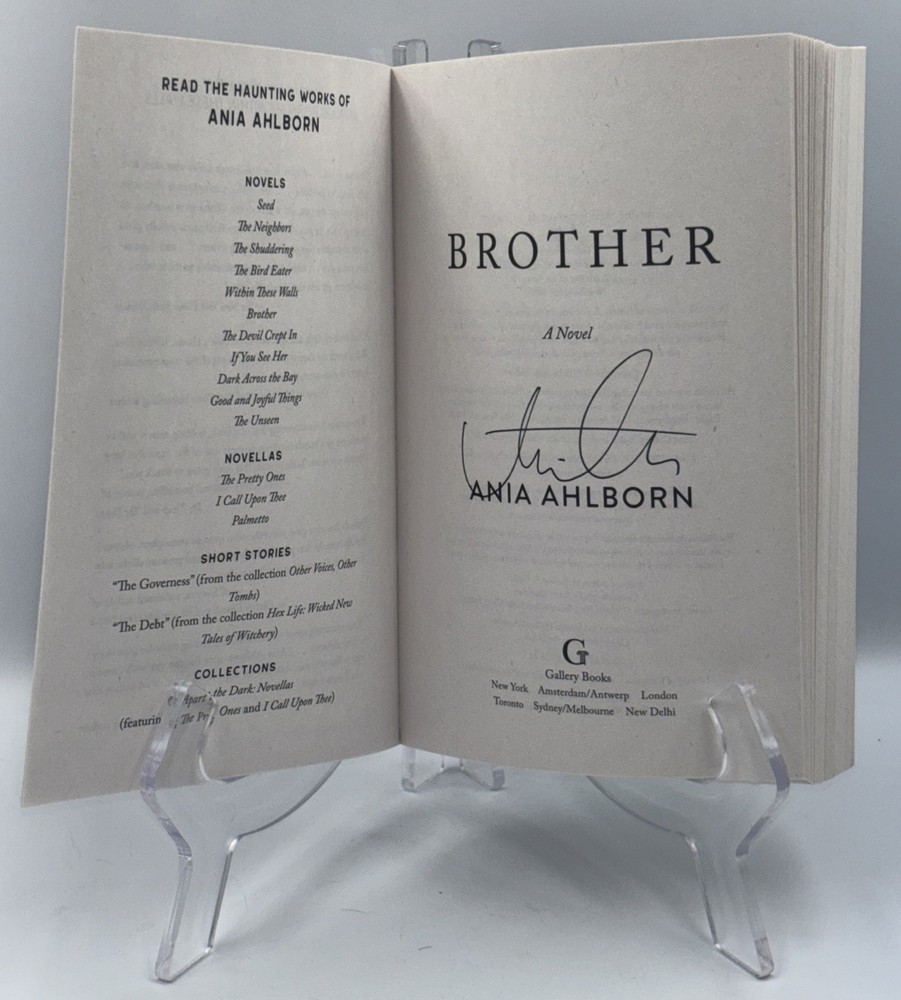 ANIA AHLBORN BROTHER SIGNED AUTOGRAPHED PAPERBACK BOOK HORROR #3