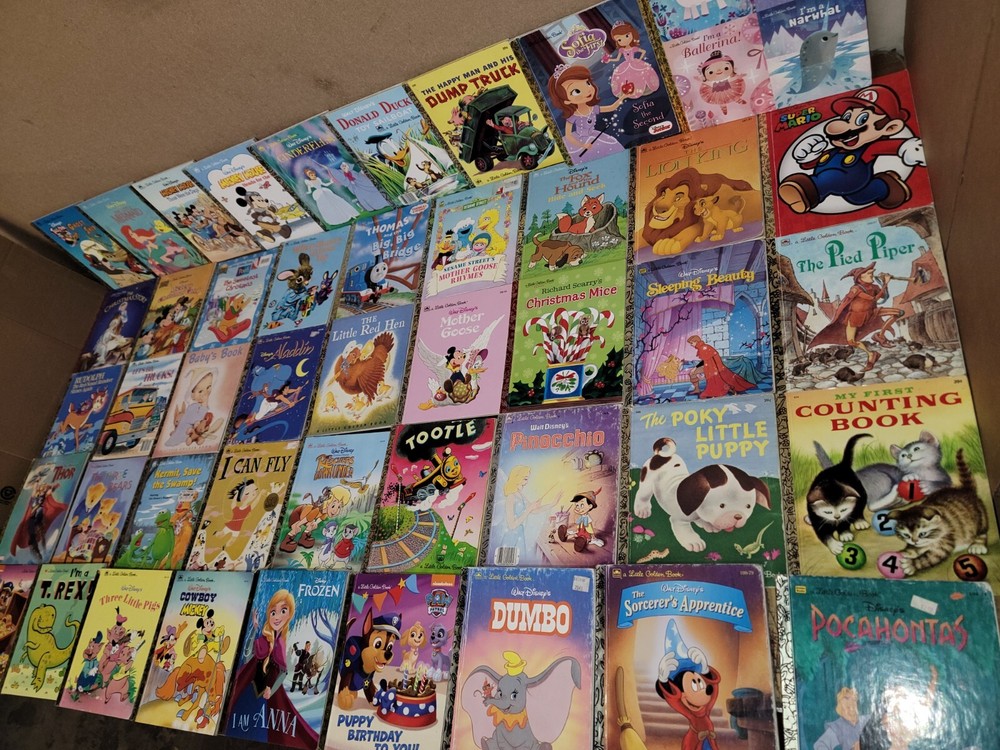 Lot of 10 A Little Golden Vintage Walt Disney Classic Kids Books MIX UNSORTED