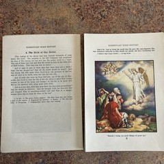 Elementary Bible History Words of Holy Scripture Loose Leaf Pages Illustrated