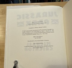 Jurassic Park – Michael Crichton (Hardcover) First Edition/Print, 1st/1st $19.95