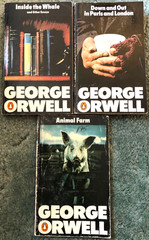George Orwell books, lot of 3 Penguin UK editions, Animal Farm, Inside the Whale