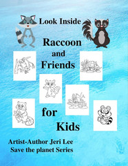 Raccoon and Friends Coloring Book 108 Pages 8.5 x 11 for All Ages