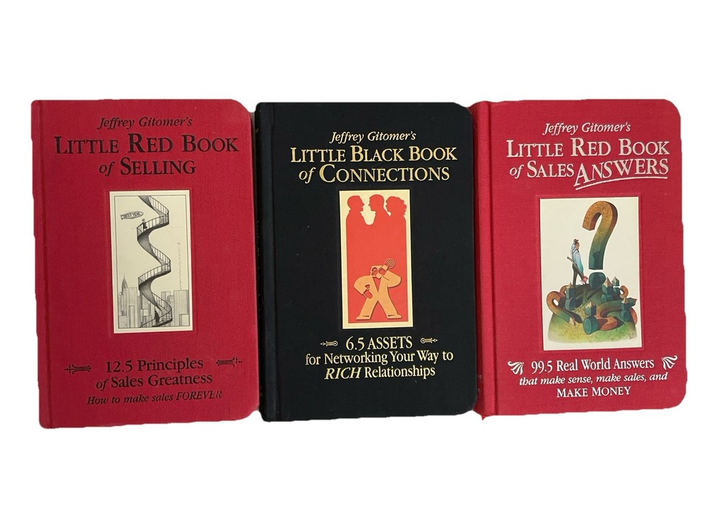 Lot Of 3 Jeffrey Gitomer’s Little Books- Sales Answers, Selling, Connections