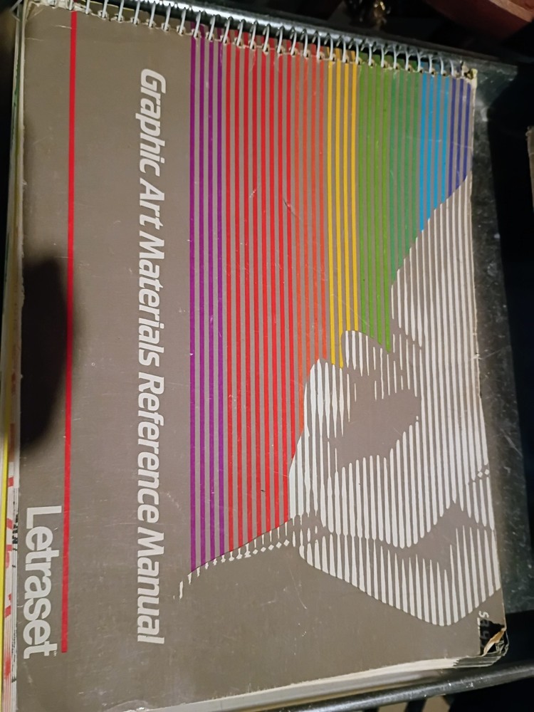 1984 Letraset Graphic Art Materials Reference Manual Spiral Binding. XM