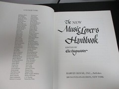 The New Music Lover’s Handbook-Hardcover/Elie Siegmeister/620 Pages