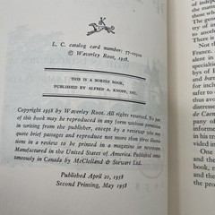 Food of France Waverley Root 1958 2nd Printing Culinary Travel Illustrated HC DJ
