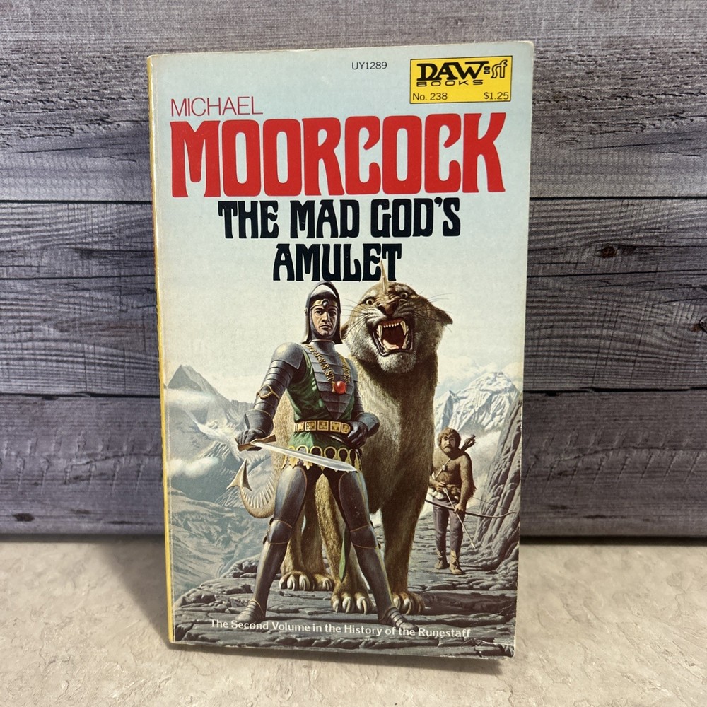 The Mad God’s Amulet By Michael Moorcock 1st DAW 1977 Sci-fi Fantasy Runestaff
