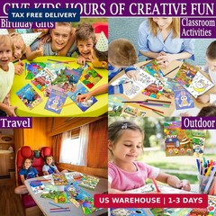 24Pack Coloring Books for Kids Ages 4-8 8-12, Small Bulk Coloring Books for Kids