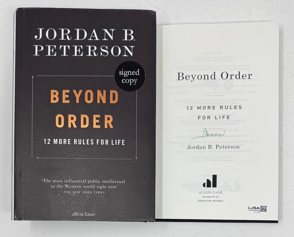 Jordan B. Peterson Signed Autograph Beyond Order Hardcover Book 1st Edition JSA
