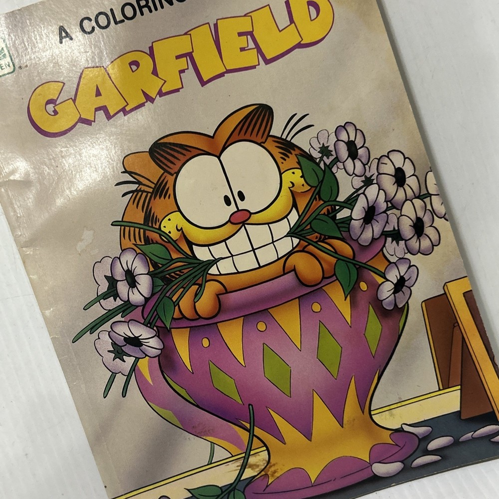 Garfield 1988 A Coloring Book Golden 31 Pages Vintage Used See Pics/80