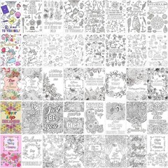 30 Pcs Inspirational Coloring Book Bulk Mandala Mini Activity Books with Positiv