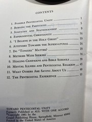 Toward Pentecostal Unity – Donald Gee – 1961 – 61 pages – Assemblies of God