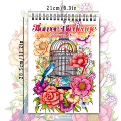 Spiral Coloring book -30 Sheets adult coloring book, 11.3 x 8.3 inches, 100g thi