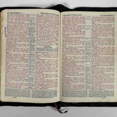 Holy Bible National Bible Press Pronouncing Red Letter KJV 1940’s Thumb Tabs
